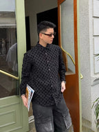 Louis Vuitton Classic Flocked Long Sleeve Shirt