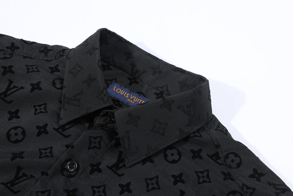 Louis Vuitton Classic Flocked Long Sleeve Shirt