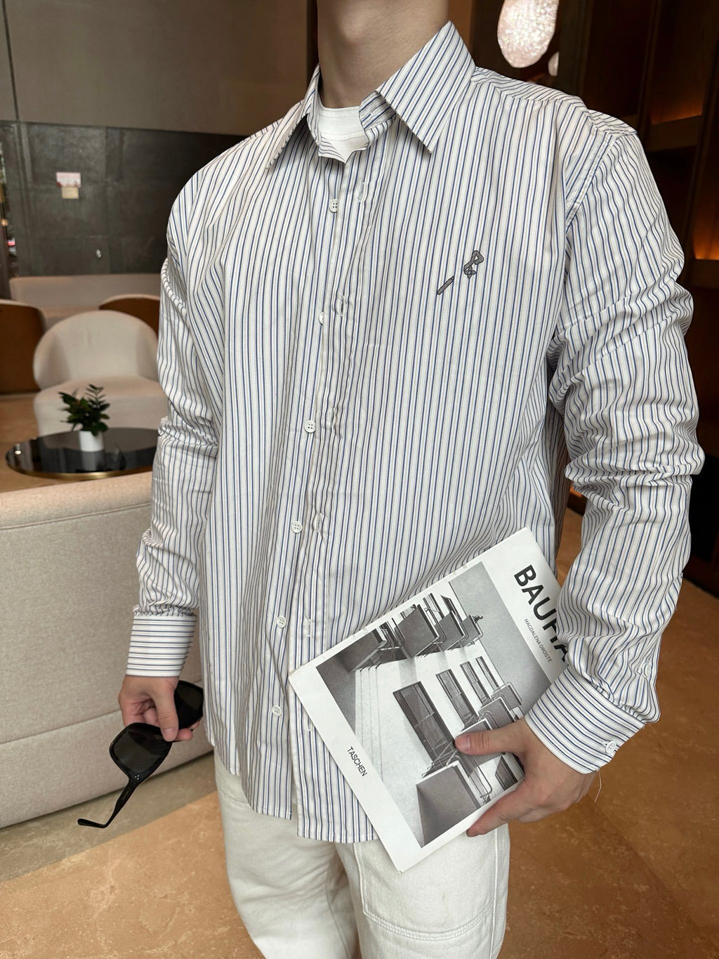 Louis Vuitton Jacquard Embroidered Striped Shirt