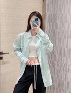 Louis Vuitton Logo Patch Striped Shirt