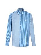 Louis Vuitton Logo Patch Striped Shirt