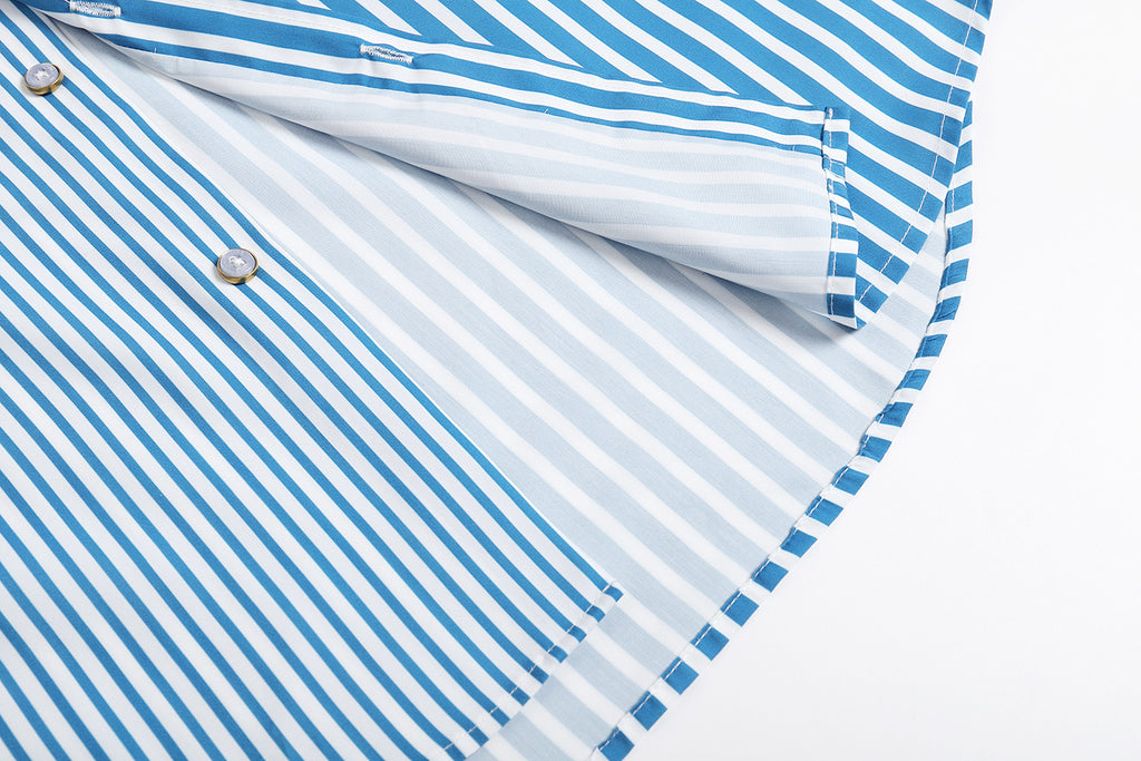 Louis Vuitton Logo Patch Striped Shirt