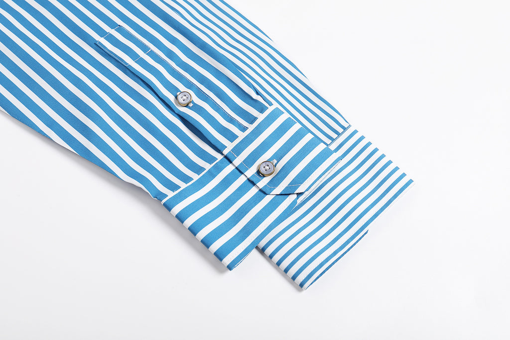 Louis Vuitton Logo Patch Striped Shirt