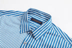 Louis Vuitton Logo Patch Striped Shirt