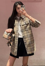 Burberry Wool Plaid Shirt Jacket