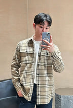 Burberry Wool Plaid Shirt Jacket