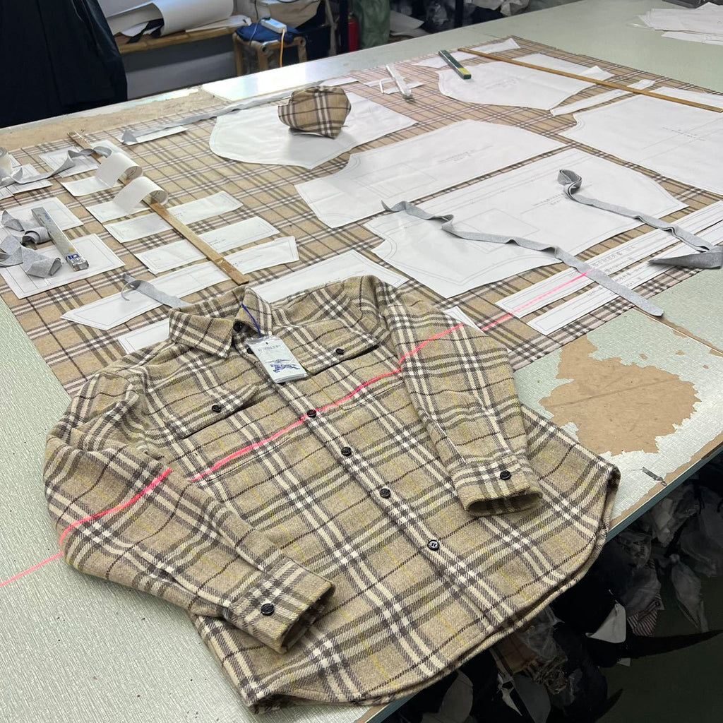 Burberry Wool Plaid Shirt Jacket
