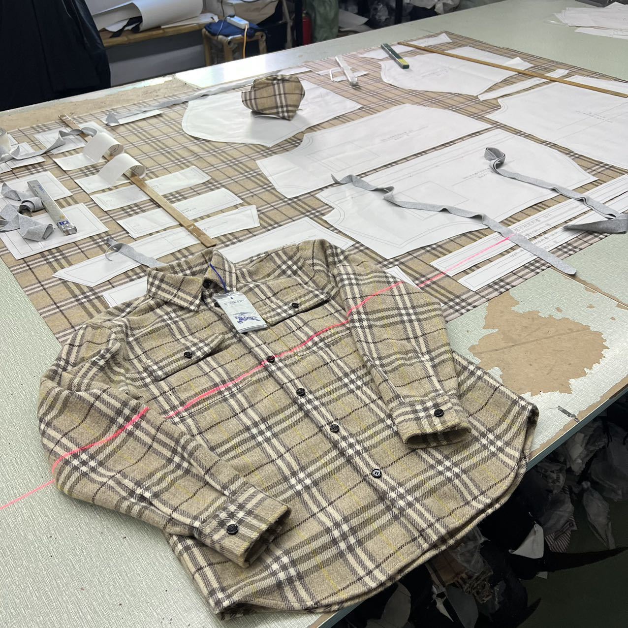 Burberry Wool Plaid Shirt Jacket