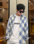 Burberry Blue and White Check Shirt
