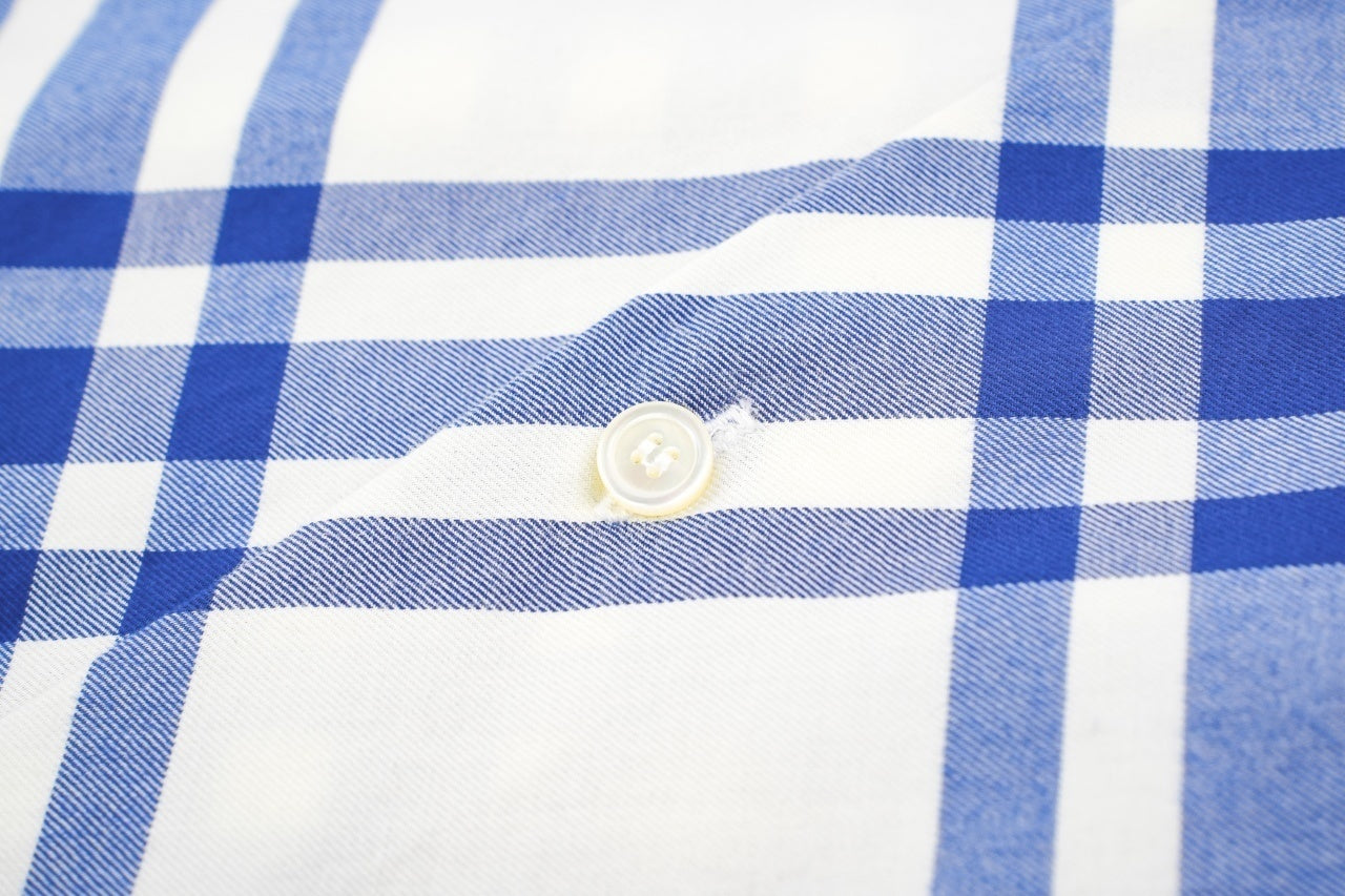 Burberry Blue and White Check Shirt