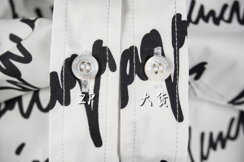 Balenciaga Signature Shirt Long Sleeve White