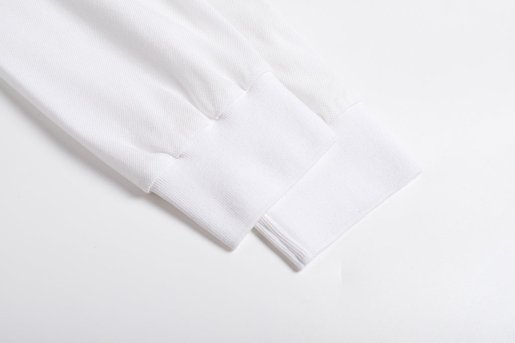 Miu Miu Solid Color Embroidered Long-sleeved Polo Shirt