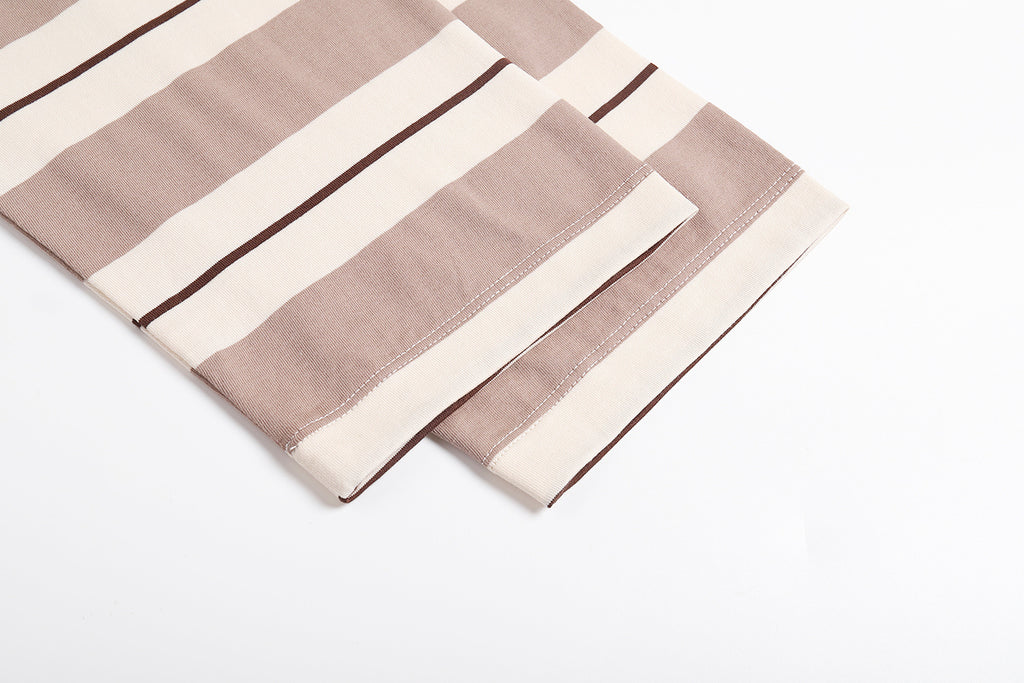 Miu Miu Striped Cotton Jersey Long-sleeved Polo Shirt