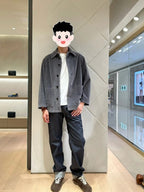 Bottega Veneta Gray Corduroy Duffle Coat