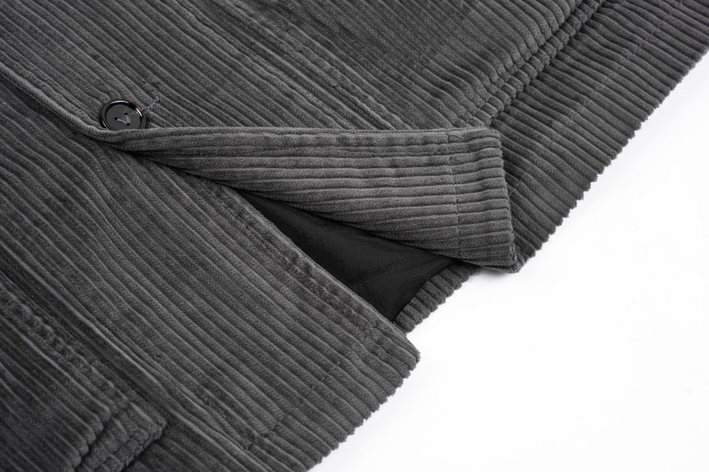Bottega Veneta Gray Corduroy Duffle Coat