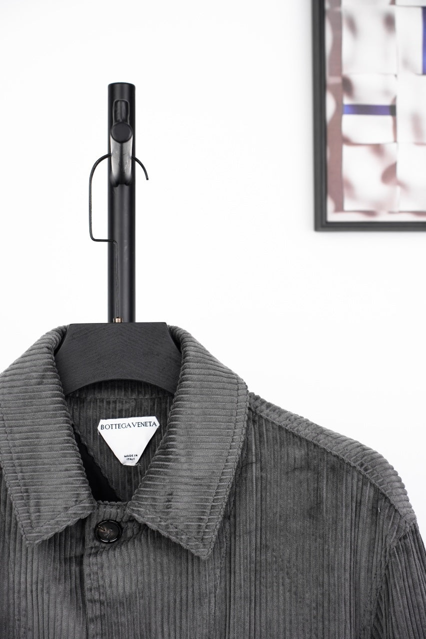 Bottega Veneta Gray Corduroy Duffle Coat