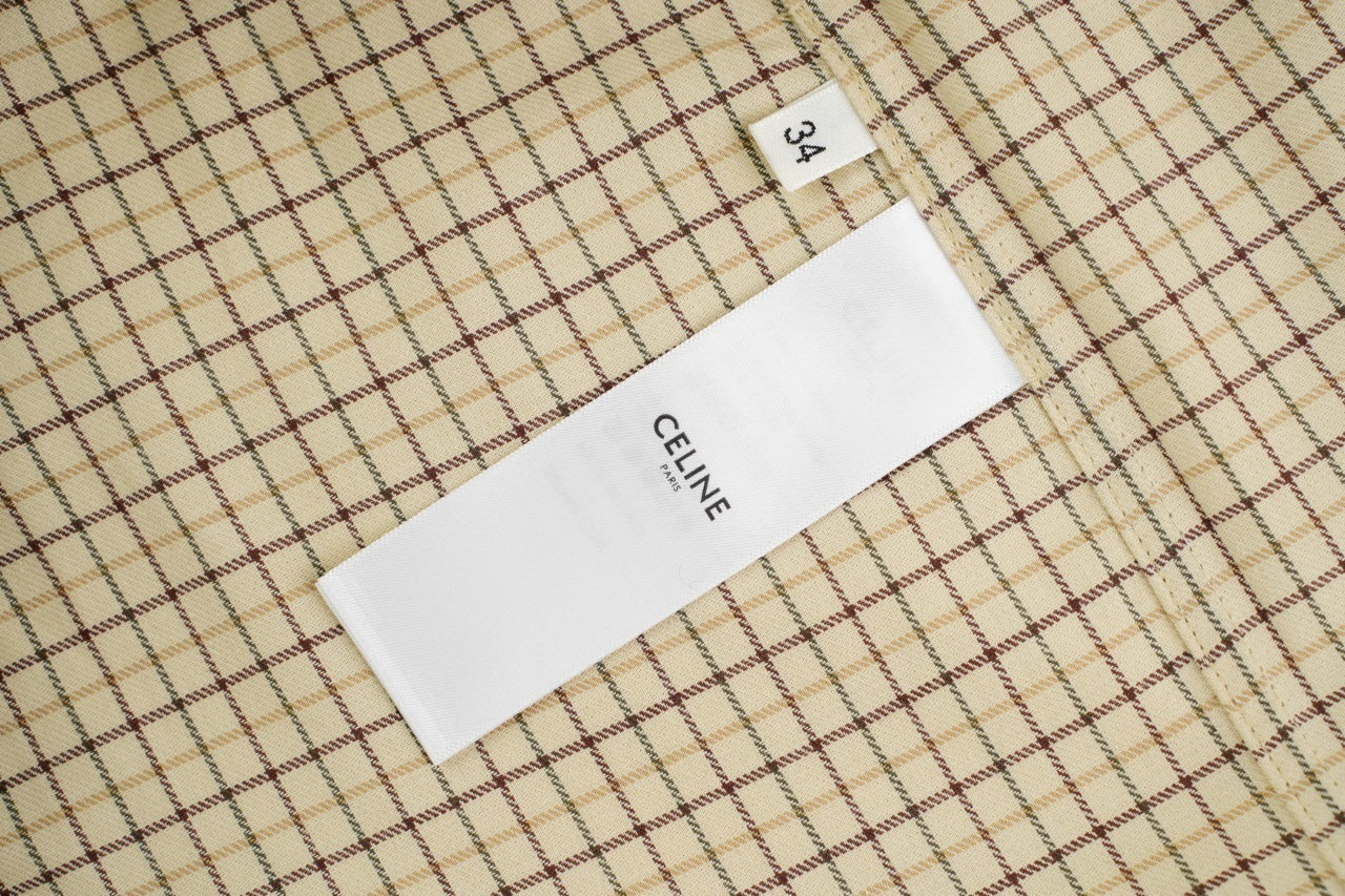 Celine Tartan Checkered Shirt