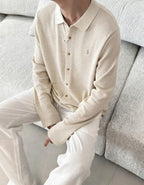 Ralph Lauren Small Horse Logo Knitted Long-sleeved Shirt