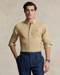 Ralph Lauren Pony Logo Linen Long-sleeved Shirt