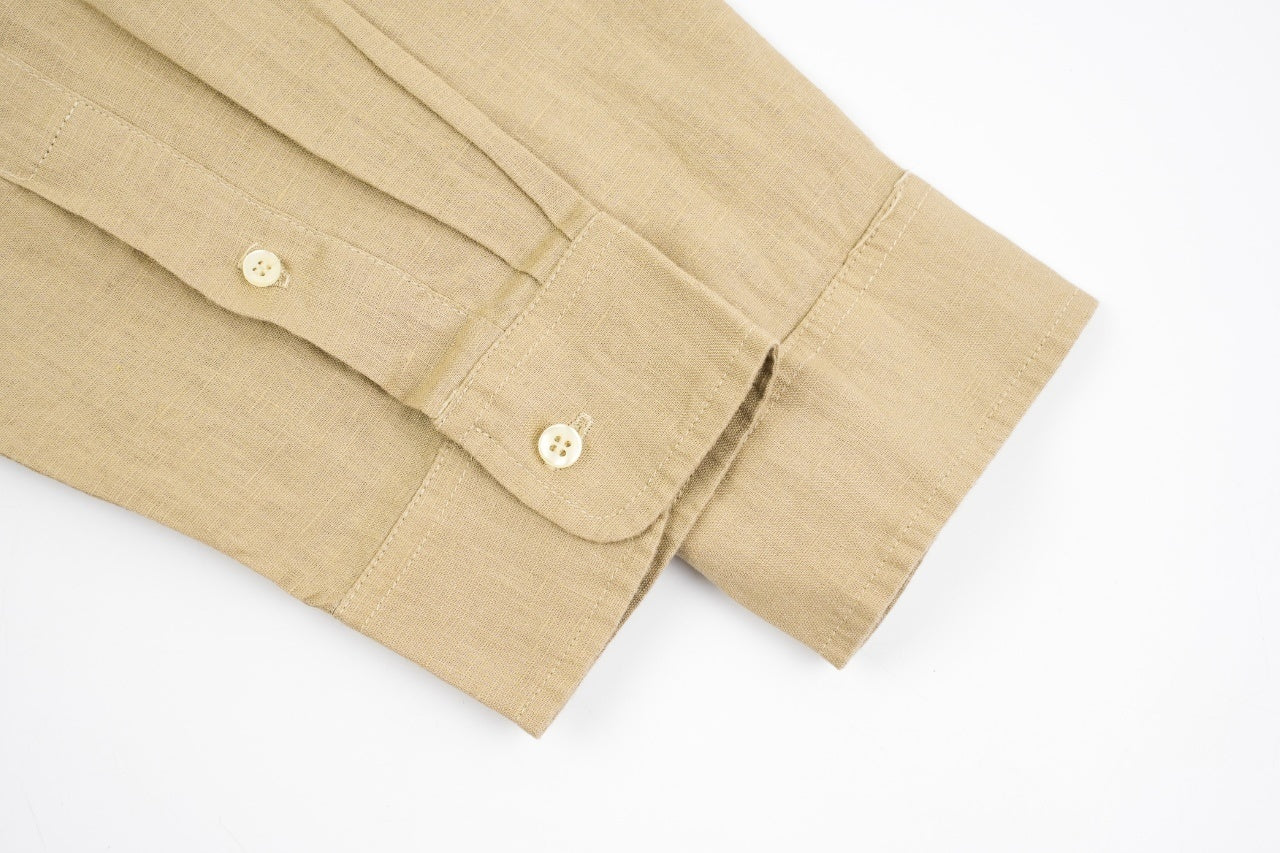 Ralph Lauren Pony Logo Linen Long-sleeved Shirt