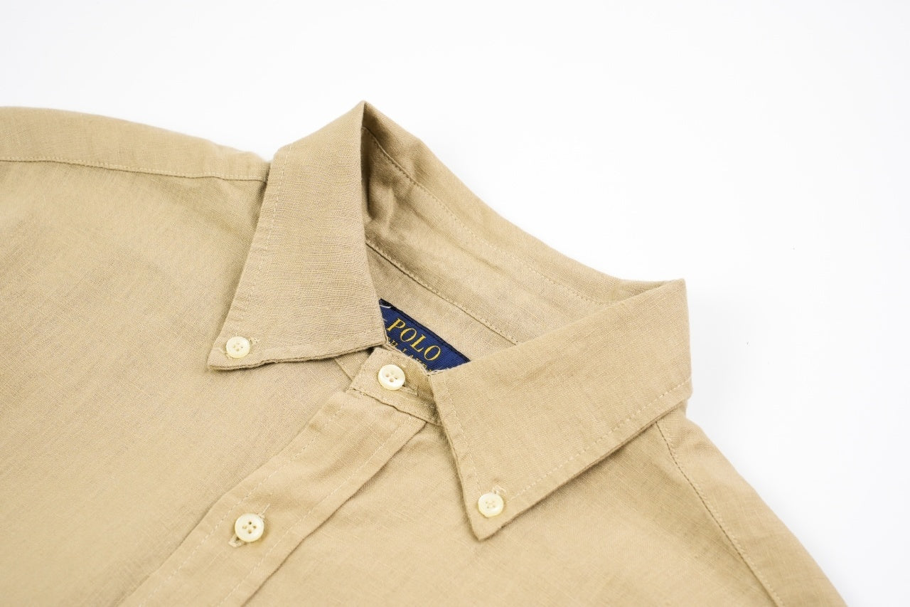 Ralph Lauren Pony Logo Linen Long-sleeved Shirt