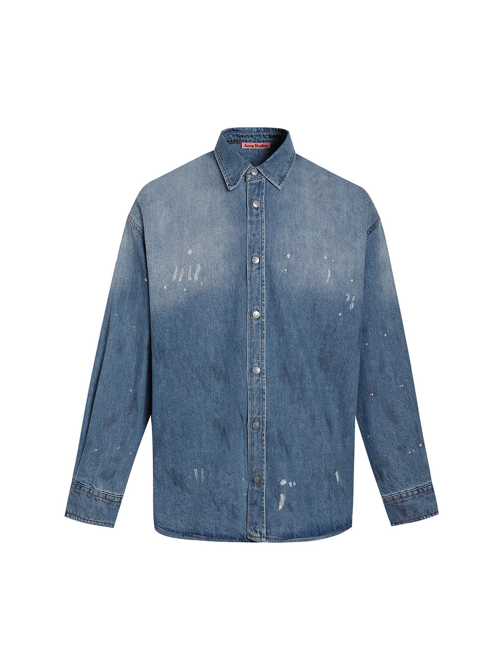 Acne Studios Loose-fitting Button-down Long-sleeved Shirt with Micro Logo