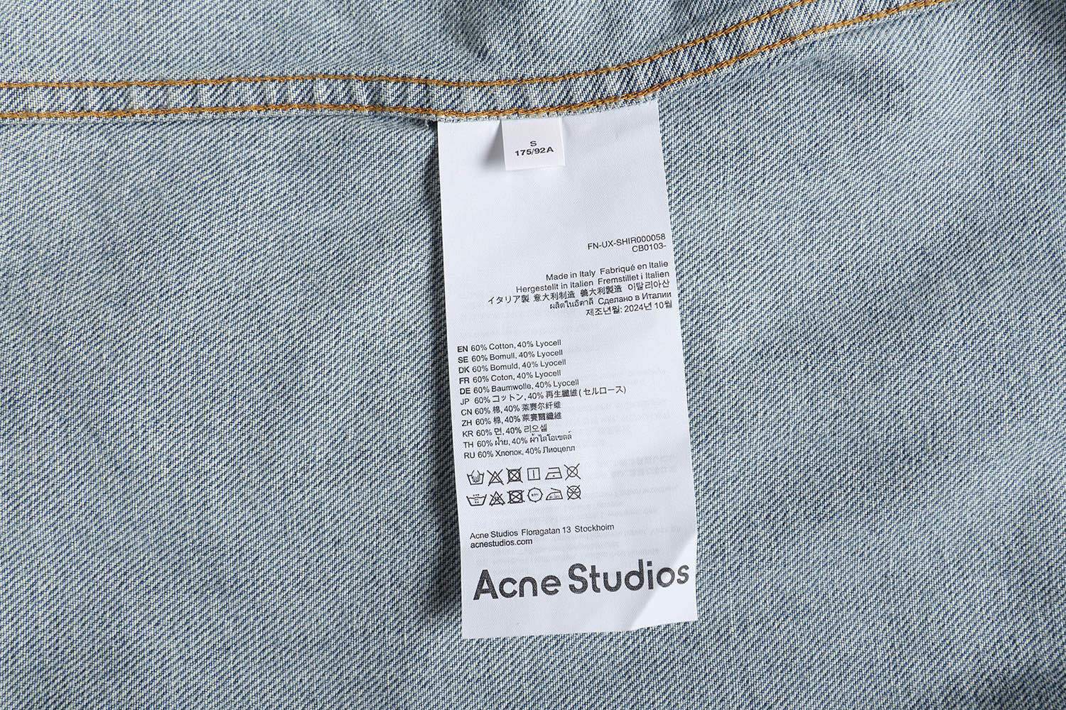 Acne Studios Loose-fitting Button-down Long-sleeved Shirt with Micro Logo