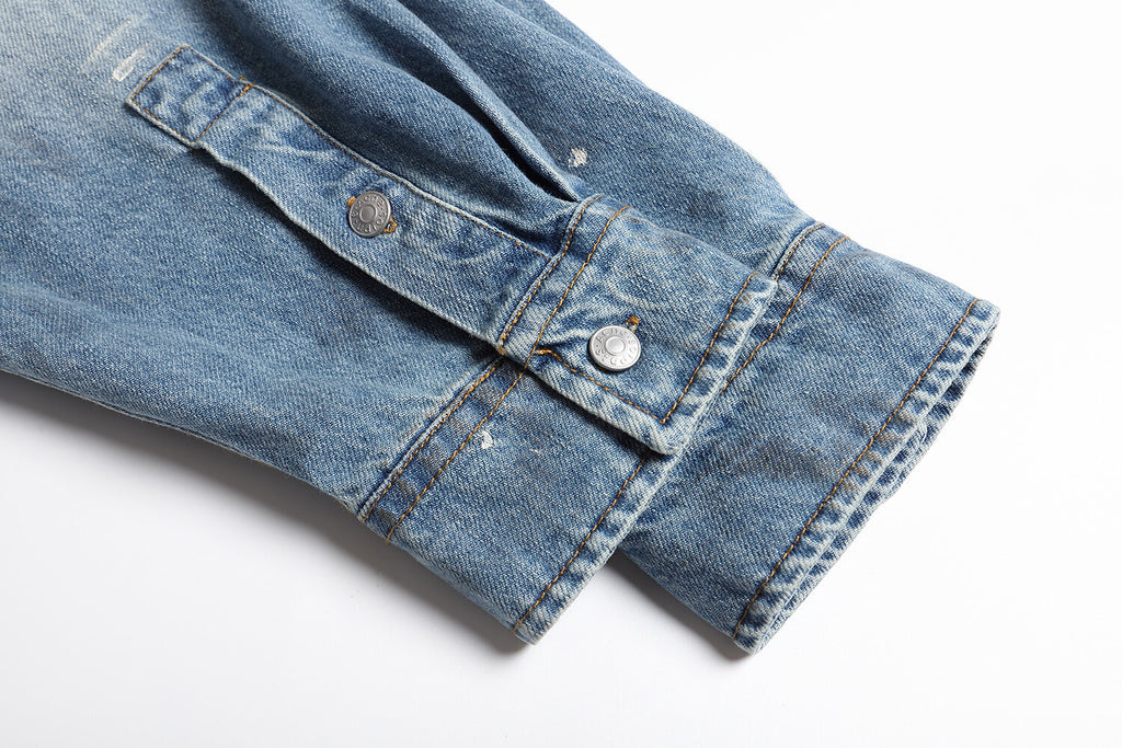 Acne Studios Loose-fitting Button-down Long-sleeved Shirt with Micro Logo