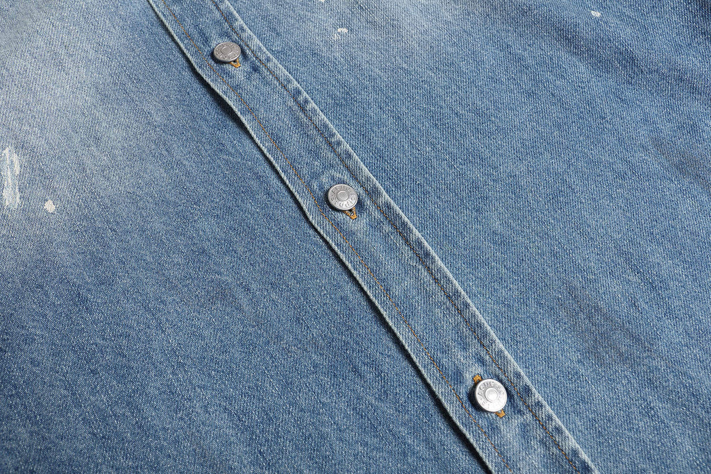 Acne Studios Loose-fitting Button-down Long-sleeved Shirt with Micro Logo