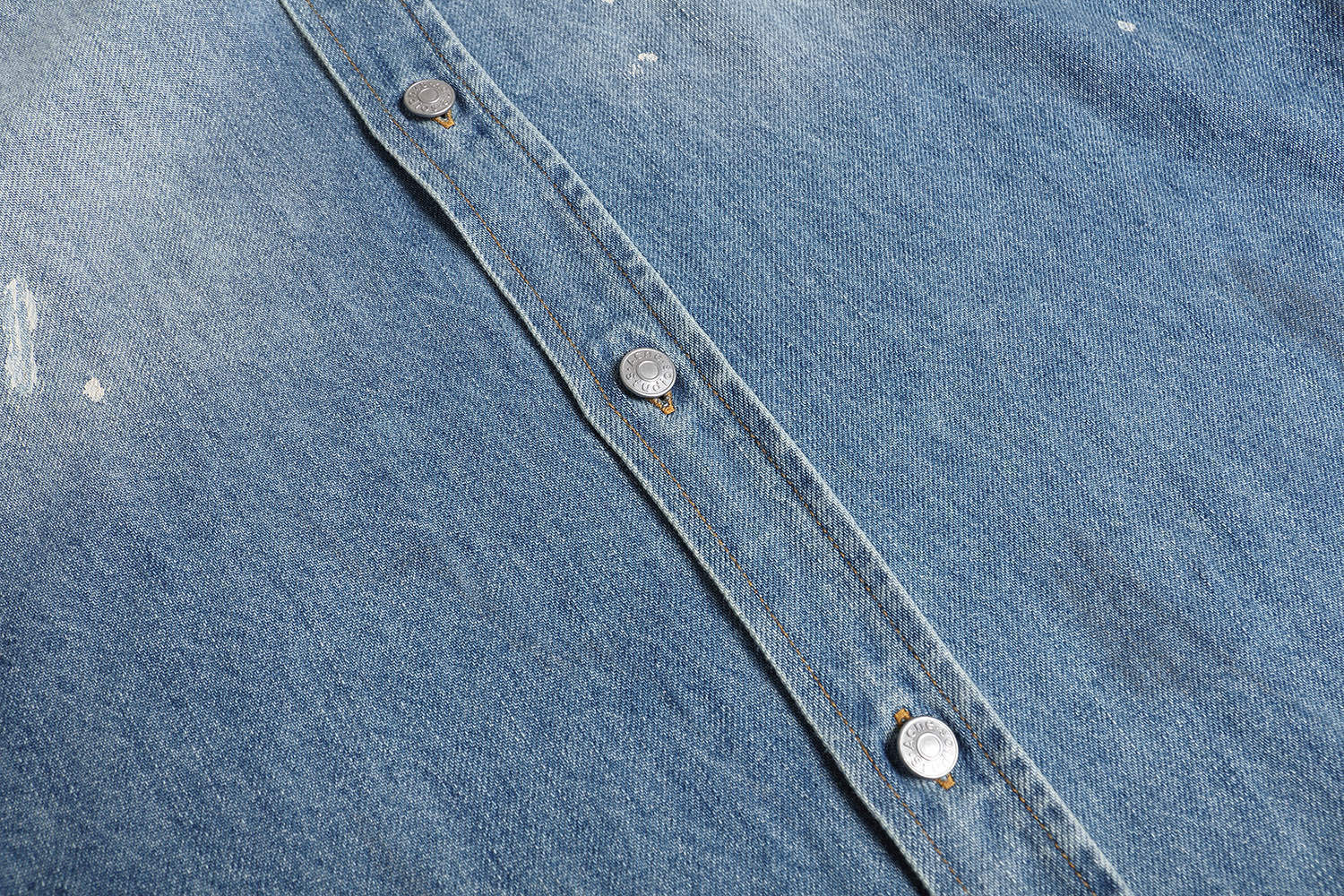 Acne Studios Loose-fitting Button-down Long-sleeved Shirt with Micro Logo