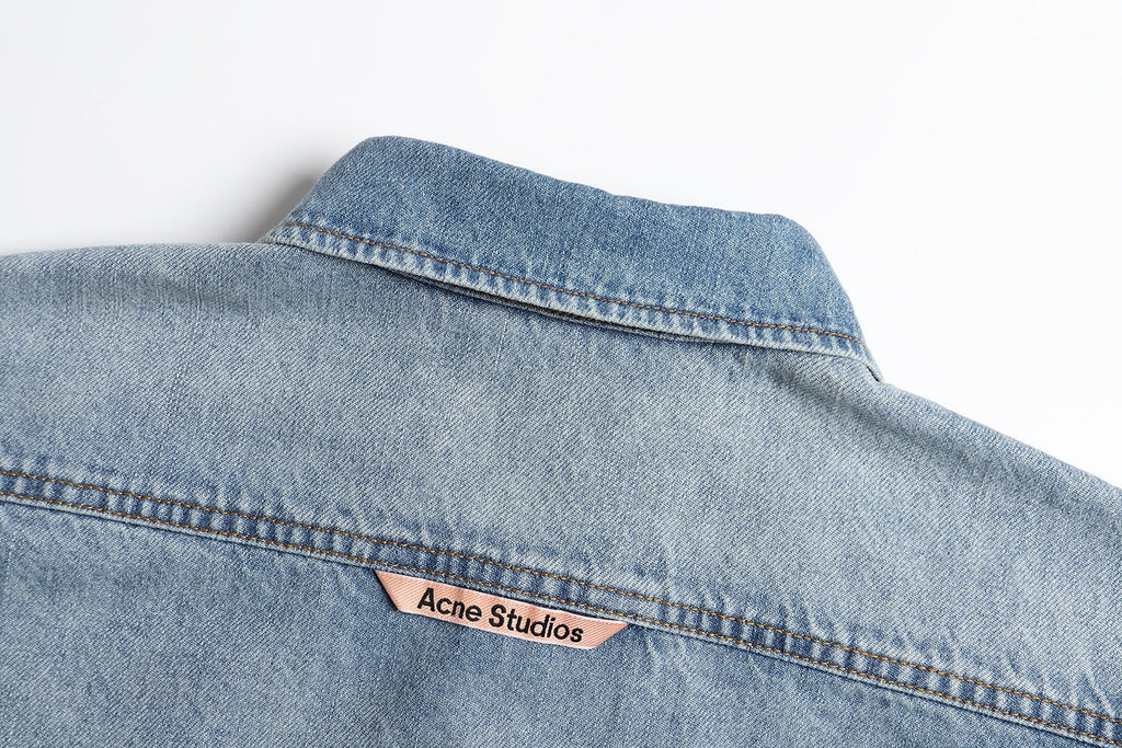 Acne Studios Loose-fitting Button-down Long-sleeved Shirt with Micro Logo