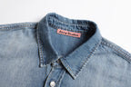 Acne Studios Loose-fitting Button-down Long-sleeved Shirt with Micro Logo