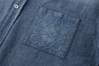 Loewe Double-sided Slub Denim Embroidered Shirt
