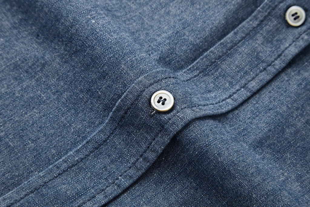 Loewe Double-sided Slub Denim Embroidered Shirt