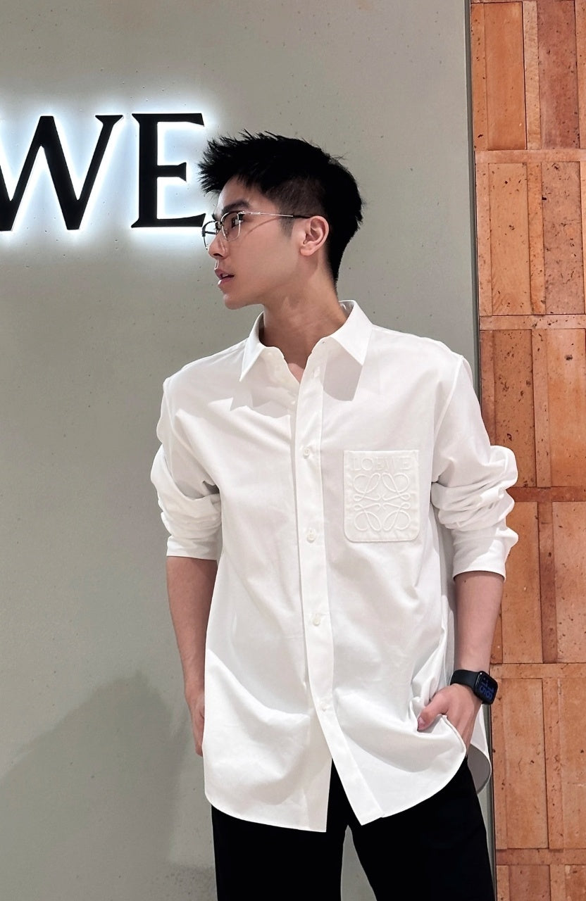 Loewe Shirt with Embroidered Logo on Chest Pocket
