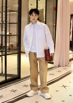 Gucci Lettering Embroidered Long-sleeved Shirt
