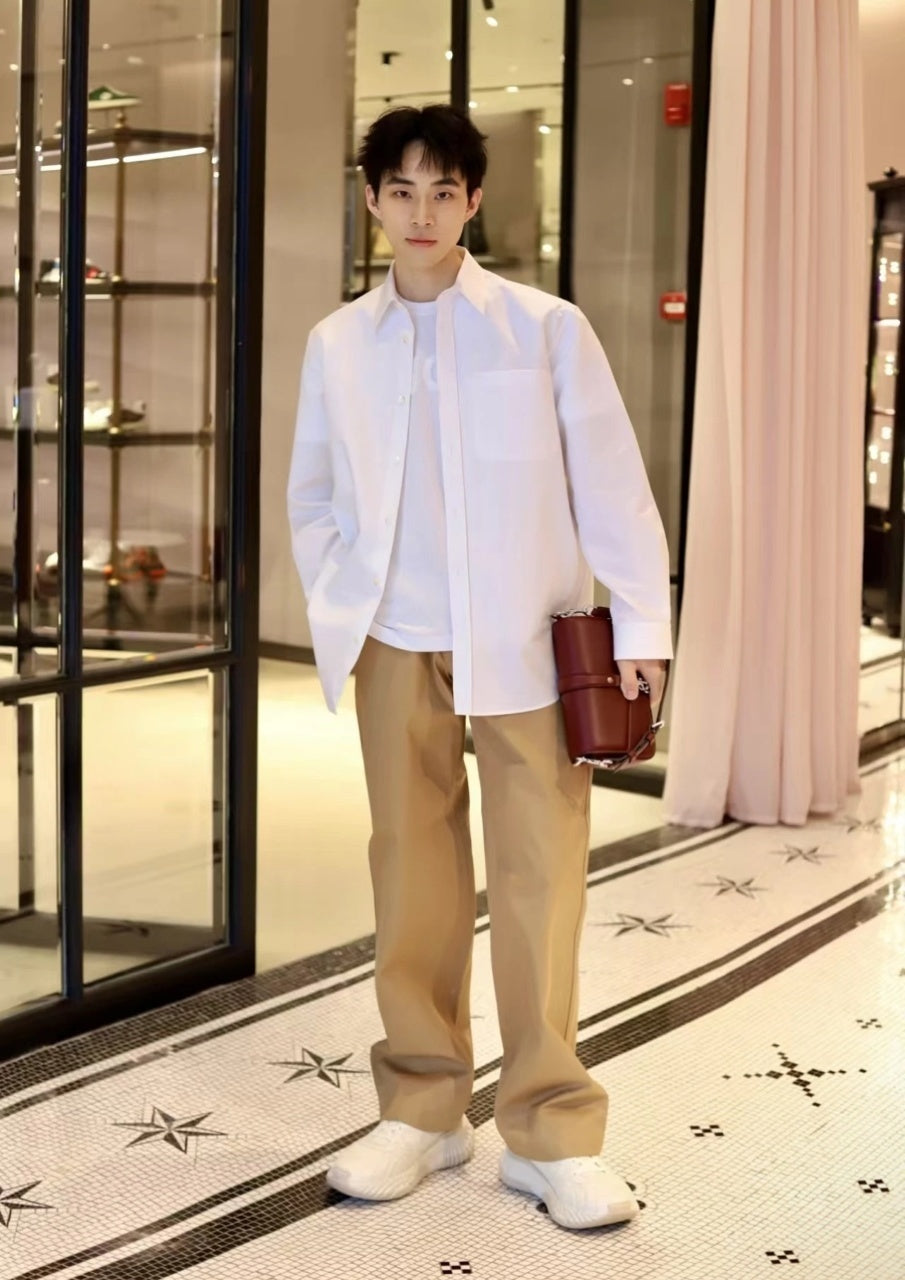 Gucci Lettering Embroidered Long-sleeved Shirt