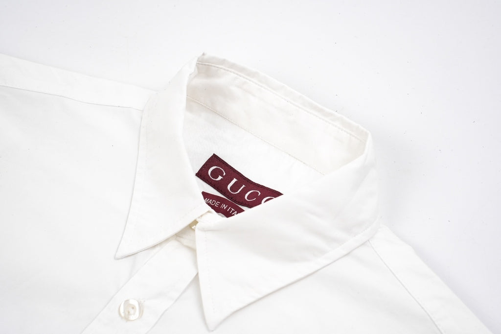 Gucci Lettering Embroidered Long-sleeved Shirt