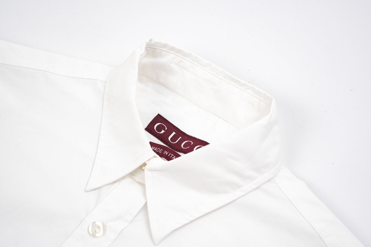Gucci Lettering Embroidered Long-sleeved Shirt