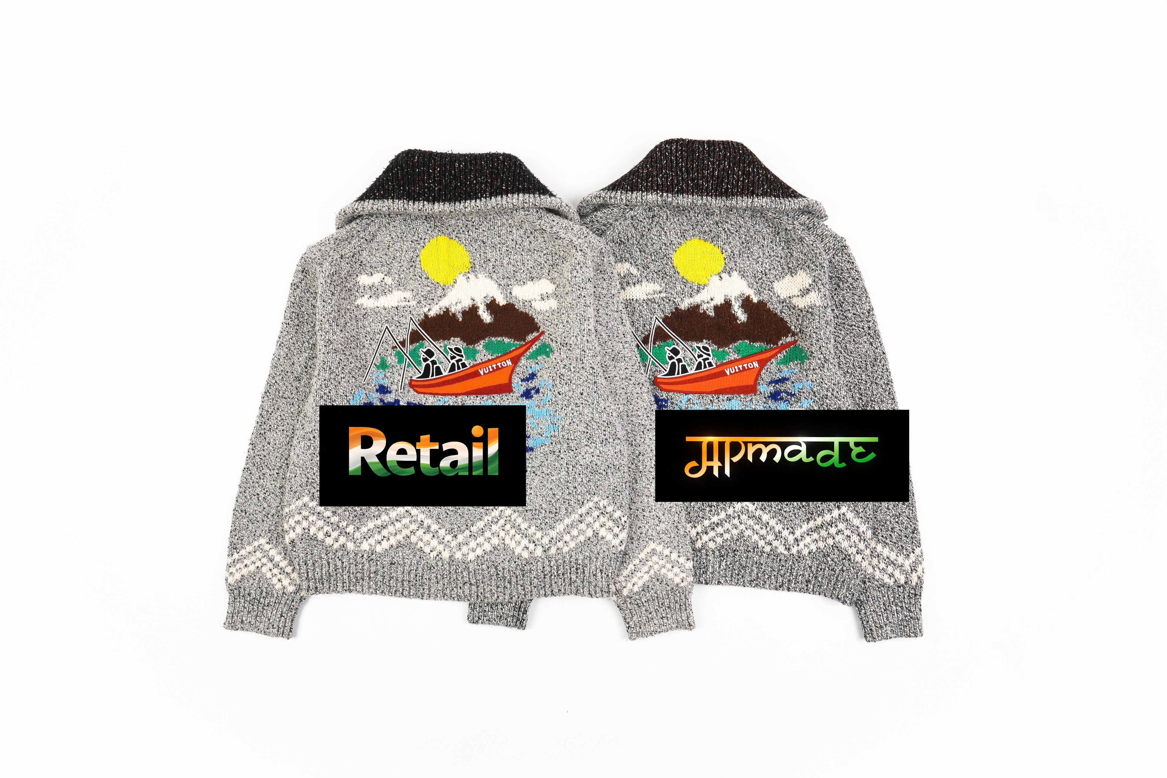 Louis Vuitton 1V Fishing Collar Sweater Cardigan