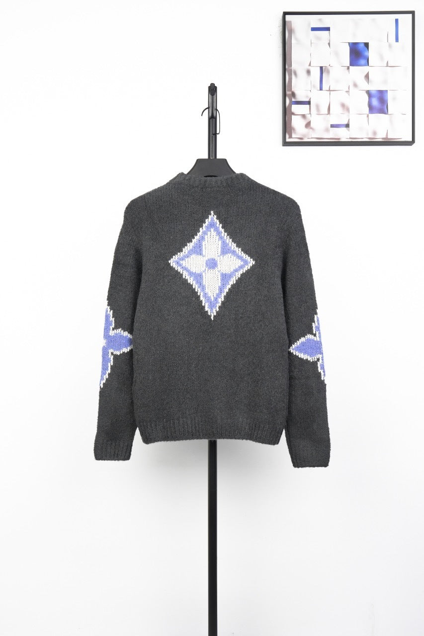 Louis Vuitton Ski-print Letter Print Long-sleeved Sweater