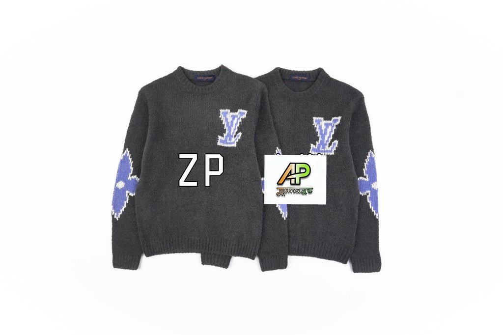 Louis Vuitton Ski-print Letter Print Long-sleeved Sweater