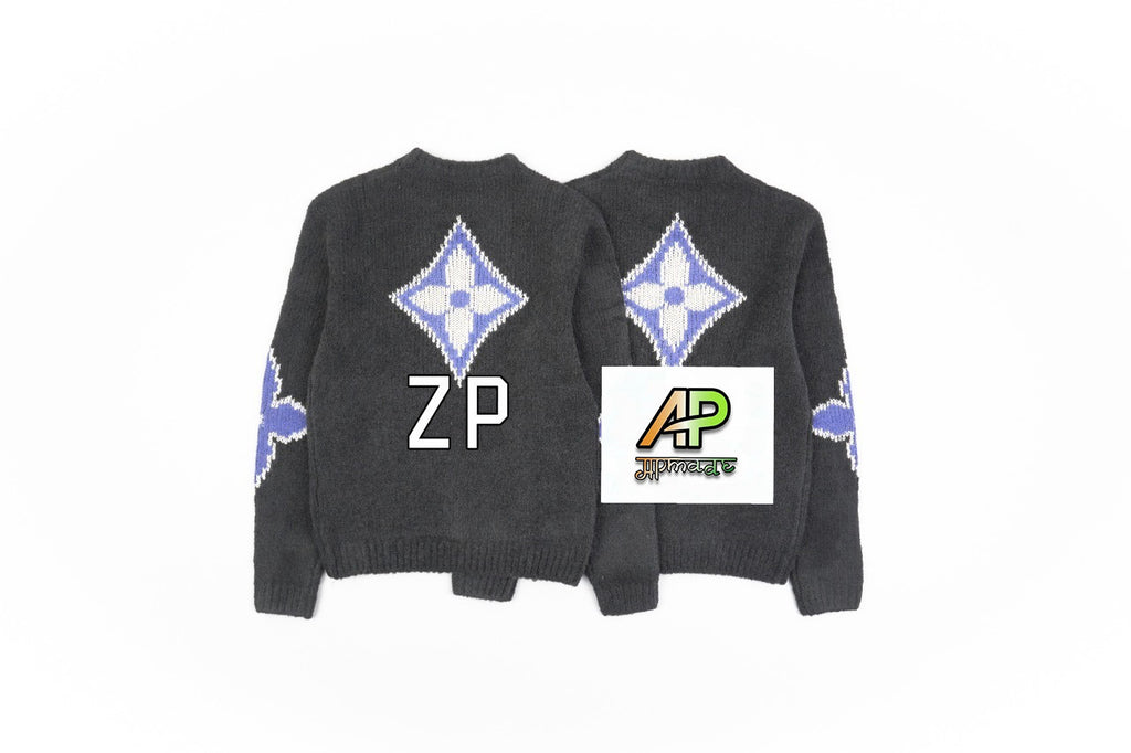Louis Vuitton Ski-print Letter Print Long-sleeved Sweater