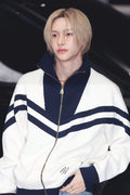 Louis Vuitton Nautical Style Embroidered Knit Zipper Jacket