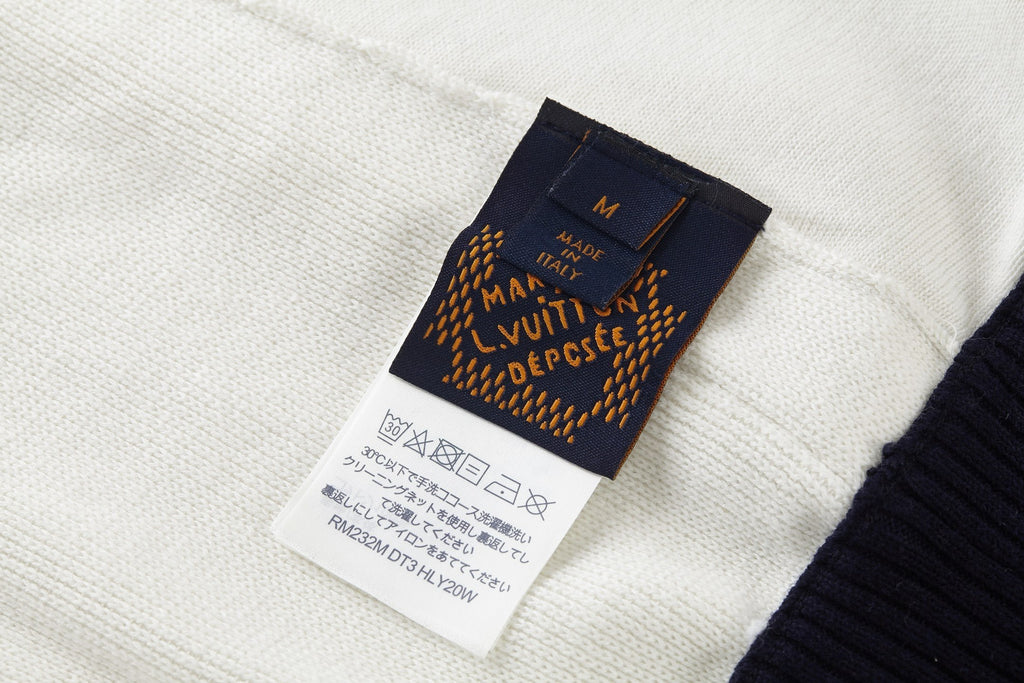 Louis Vuitton Nautical Style Embroidered Knit Zipper Jacket