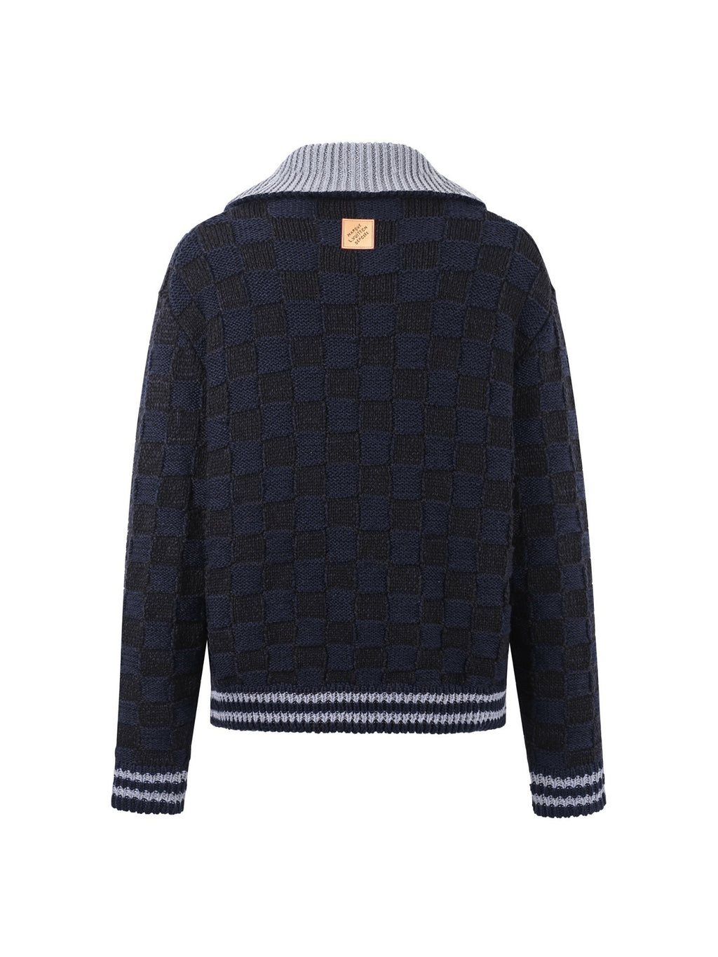 Louis Vuitton 26SS Knitted Waist-cinching Color-blocked Ribbed Collar Sweater