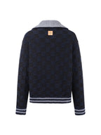 Louis Vuitton 26SS Knitted Waist-cinching Color-blocked Ribbed Collar Sweater