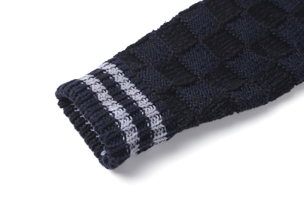 Louis Vuitton 26SS Knitted Waist-cinching Color-blocked Ribbed Collar Sweater
