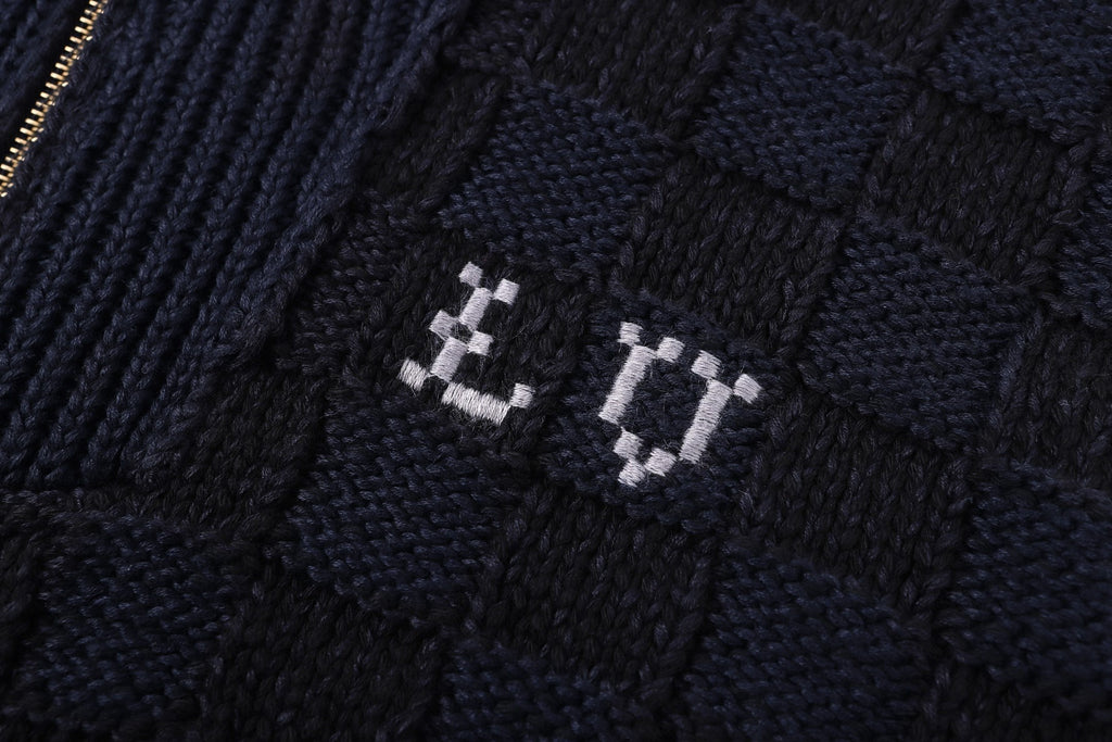 Louis Vuitton 26SS Knitted Waist-cinching Color-blocked Ribbed Collar Sweater