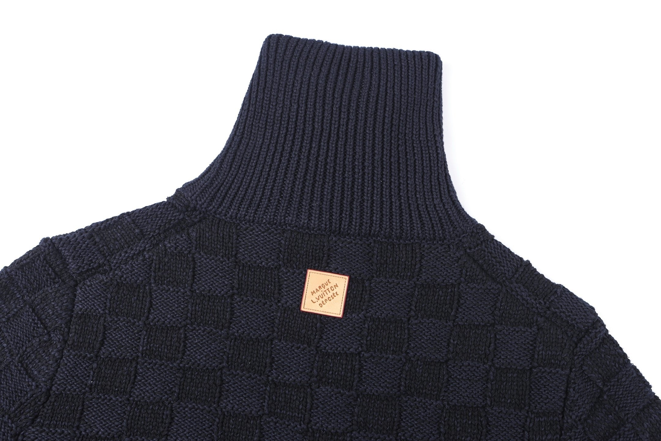 Louis Vuitton 26SS Knitted Waist-cinching Color-blocked Ribbed Collar Sweater